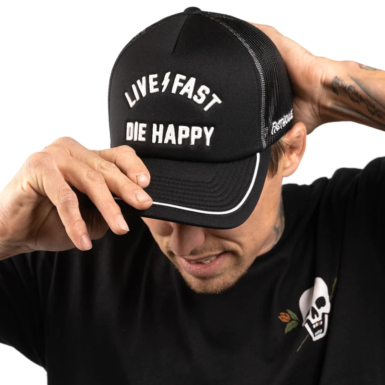 Fasthouse Happy Trucker Hat Black